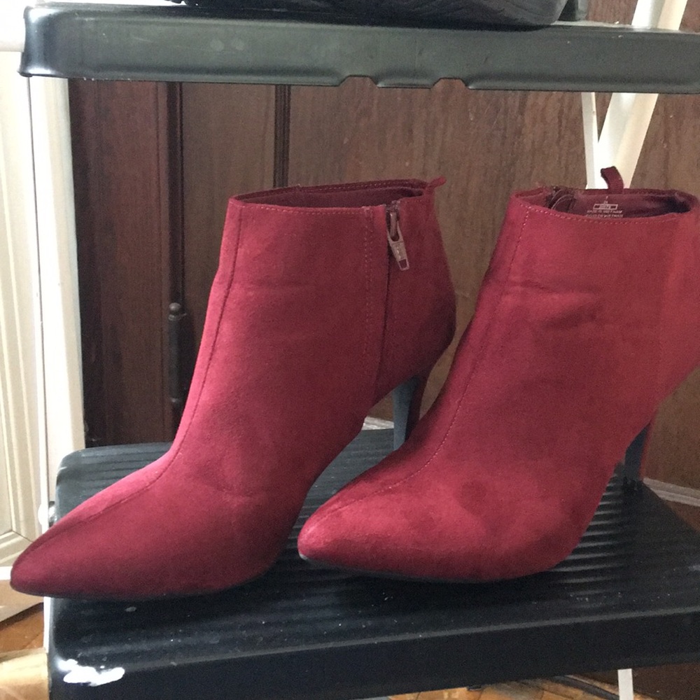 Burgundy ankle boots - Picture 4 of 6